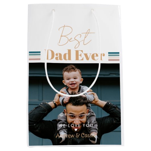 Beste vader ooit We houden van je Medium Cadeauzakje (Voorkant)