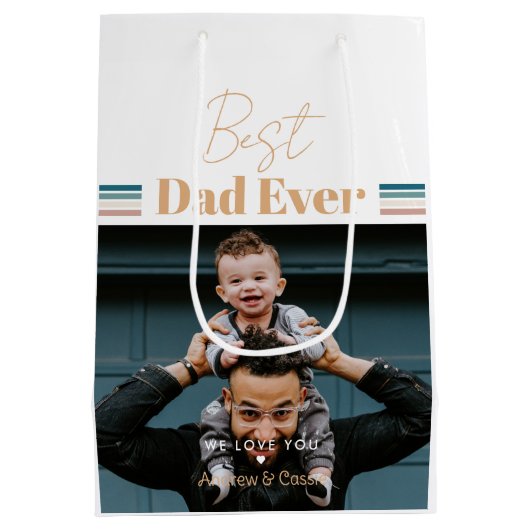 Beste vader ooit We houden van je Medium Cadeauzakje (Achterkant)