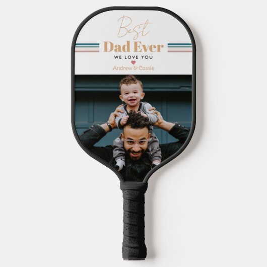 Beste vader ooit We houden van je Pickleball Paddle (Voorkant)
