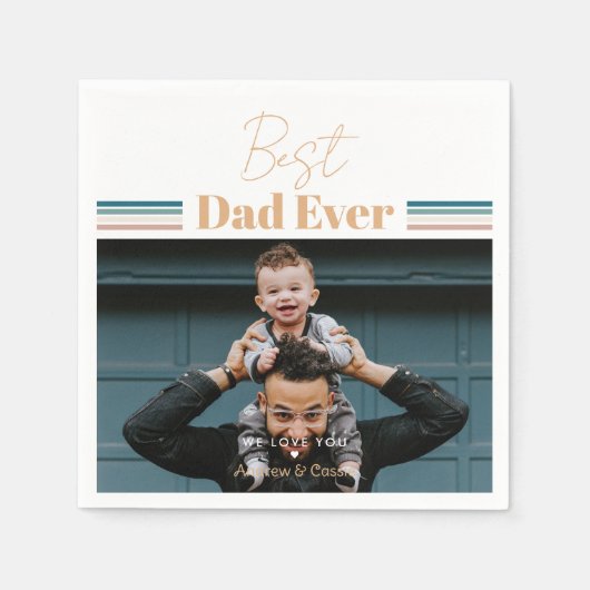 Beste vader ooit We houden van je Servet (Voorkant)