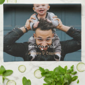 Beste vader ooit We houden van je Theedoek (Gevouwen)