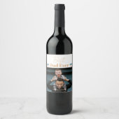 Beste vader ooit We houden van je Wijn Etiket (Voorkant)