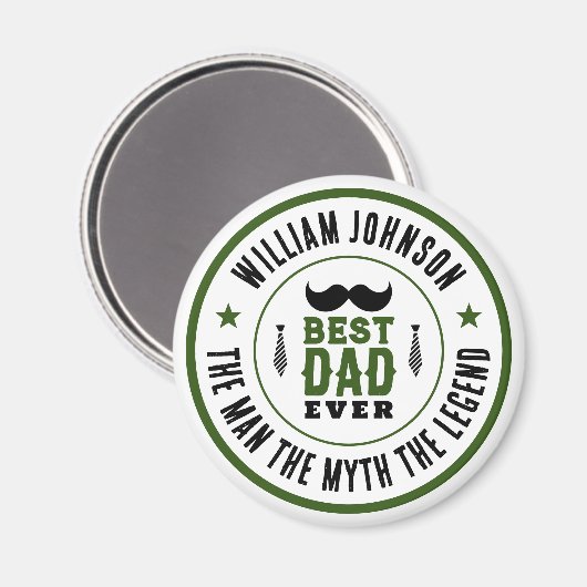 Beste vader ooit Western Vaderdag Magneet (Voorkant / Achterkant)