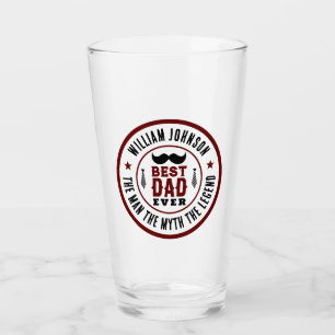 Beste vader ooit Westerne Logo Vaderdag Glas