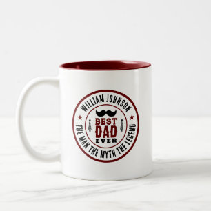 Beste vader ooit  Westerne Logo Vaderdag Tweekleurige Koffiemok