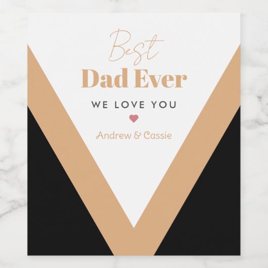 Beste vader ooit wijn etiket (Enkel label)