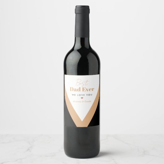 Beste vader ooit wijn etiket (Voorkant)