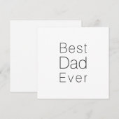 Beste vader ooit wit en zwart minimalistisch moder (Voorkant / Achterkant)