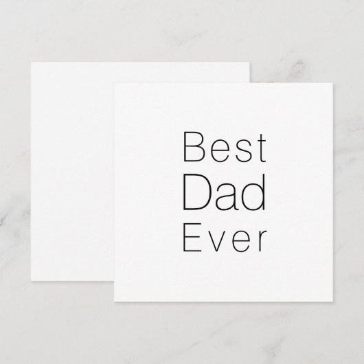 Beste vader ooit wit en zwart minimalistisch moder (Voorkant / Achterkant)