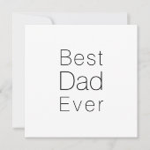 Beste vader ooit wit en zwart minimalistisch moder (Voorkant)