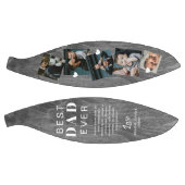 Beste vader ooit Woodgrain Fathers Dag Foto Collag Basketbal (Panelen)