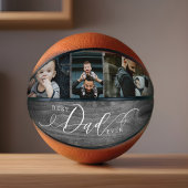 Beste vader ooit Woodgrain Fathers Dag Foto Collag Basketbal