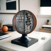 Beste vader ooit Woodgrain Fathers Dag Foto Collag Basketbal