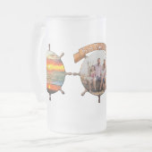 Beste vader ooit zonsondergang 1738 matglas bierpul (Voorkant links)