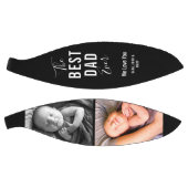 Beste vader ooit zwart 2 Foto modern Name Script Basketbal (Panelen)