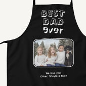 Beste vader ooit zwart, Aangepaste foto in Keepsla Schort