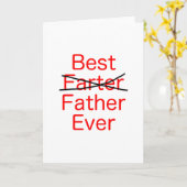 Beste vader ooit zwart blauw rood kaart (Gele Bloem)