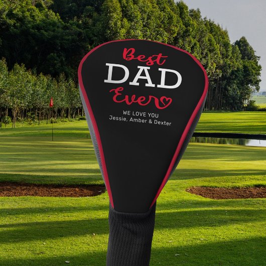 Beste vader ooit zwart rood golfheadcover