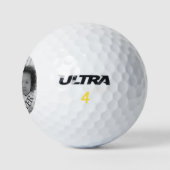 Beste vader ooit zwart-wit foto golfballen (Logo)