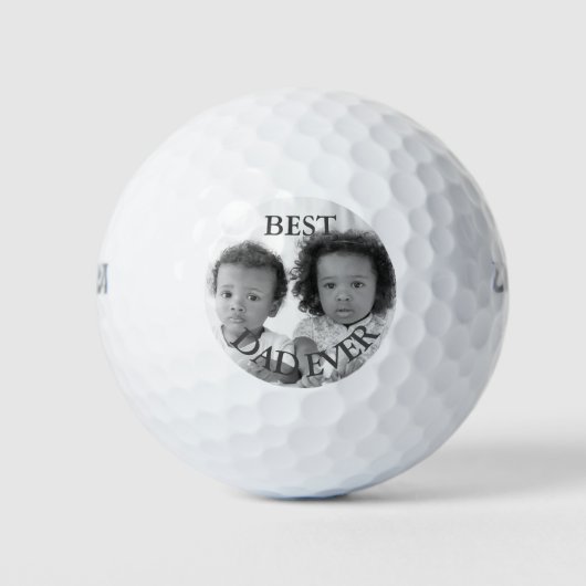 Beste vader ooit zwart-wit foto golfballen (Voorkant)