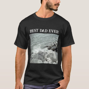 Beste vader ooit zwart-wit foto van Ocean Shore T-shirt