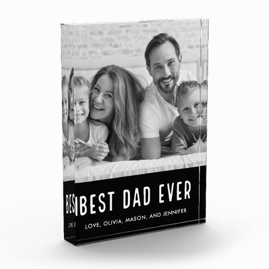 Beste vader ooit | Zwart-wit Fotoblokken (Links)