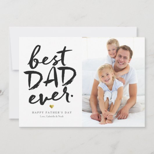 Beste vader ooit | Zwart wit Kaart (Voorkant)