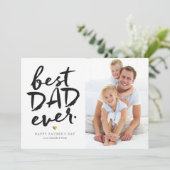 Beste vader ooit | Zwart wit Kaart (Staand voorkant)