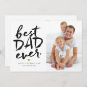 Beste vader ooit | Zwart wit Kaart (Voorkant / Achterkant)