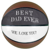 Beste vader ooit zwart wit krijtbord basketbal (Voorkant)