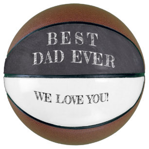 Beste vader ooit zwart wit krijtbord basketbal