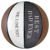 Beste vader ooit zwart wit krijtbord basketbal (Verticaal)