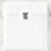 Beste vader ooit zwart-wit tekst ronde sticker (Tas)