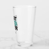 Beste vader ooit zwarte Blauwgroen typografie gepe Glas (Links)