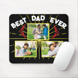 Beste vader ooit zwarte familie foto collage Keeps Muismat