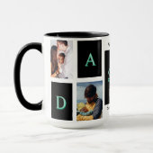 Beste vader ooit Zwarte foto gepersonaliseerde mok (Links)