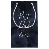 Beste vader ooit zwarte houtskool klein cadeauzakje (Achterkant)