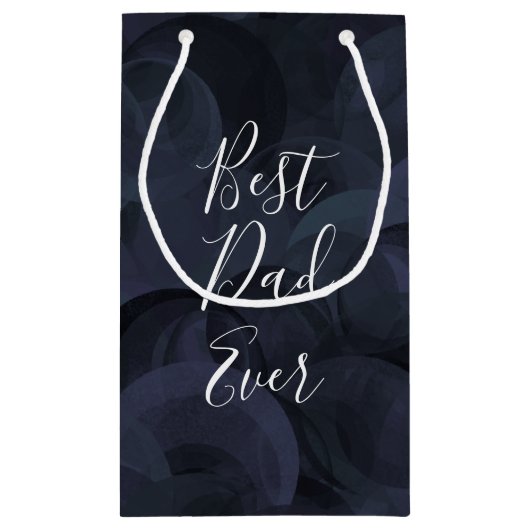 Beste vader ooit zwarte houtskool klein cadeauzakje (Achterkant)