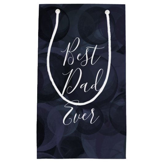 Beste vader ooit zwarte houtskool klein cadeauzakje (Voorkant)