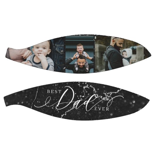 Beste vader ooit zwarte marmer Fathers Dag Collage Basketbal (Panelen)