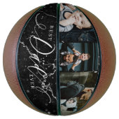 Beste vader ooit zwarte marmer Fathers Dag Collage Basketbal (Verticaal)