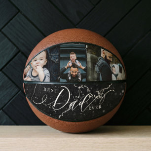 Beste vader ooit zwarte marmer Fathers Dag Collage Basketbal