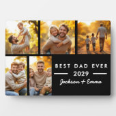 Beste vader ooit zwarte Vaderdag fotocollage Fotoplaat (voorkant)