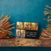 Beste vader ooit zwarte Vaderdag fotocollage Fotoplaat (Zijkant)