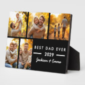 Beste vader ooit zwarte Vaderdag fotocollage Fotoplaat (Zijkant)
