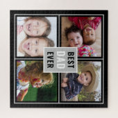 Beste vader op dag 4 Foto Collage Black Legpuzzel (Horizontaal)