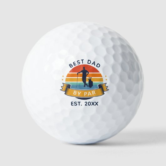 Beste vader op de eerste dag van de dag van de spo golfballen (Voorkant)