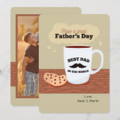 Beste vader op de Wereldfotokaart Kaart (Voorkant / Achterkant)