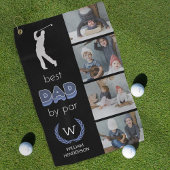 Beste vader op foto 4 golfhanddoek