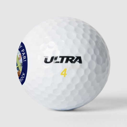 Beste vader op foto Blauw Golfballen (Logo)